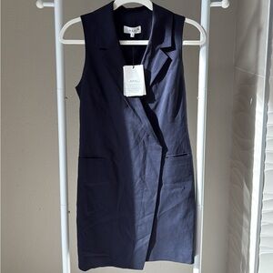 SOLD A.L.C. Navy Sleeveless Blazer Dress